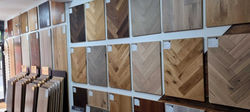 Wall displaying parquet wood flooring