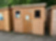 Solid wood shed with windows