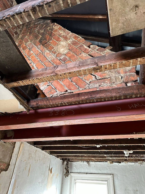 Load-bearing beams added to property for structural support