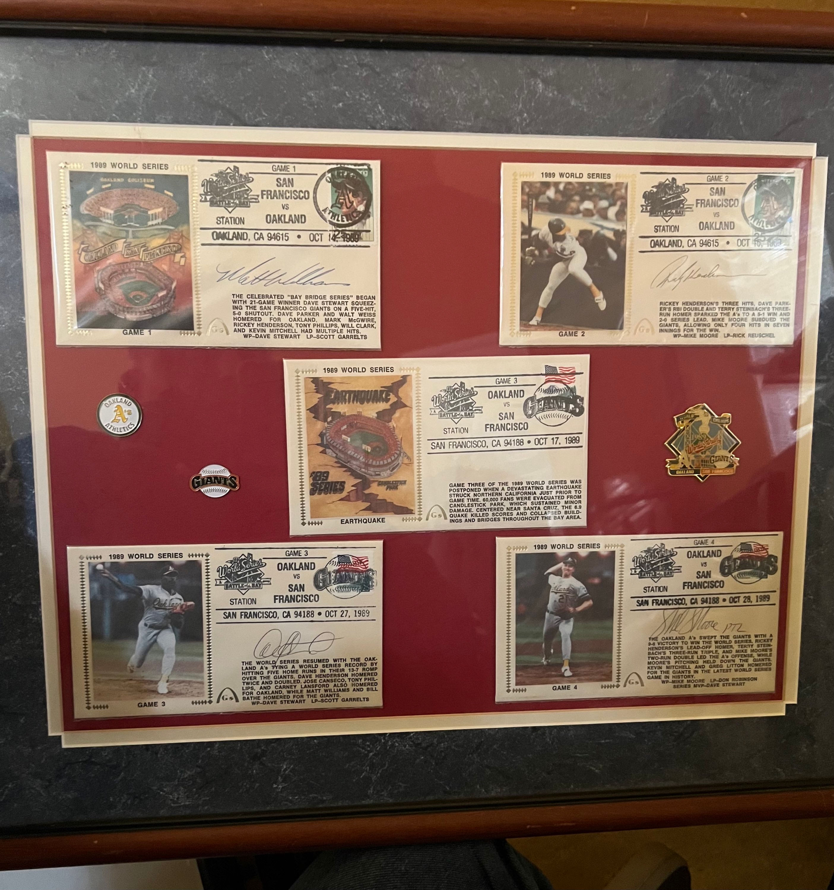 1989 World Series signed cache arrangement