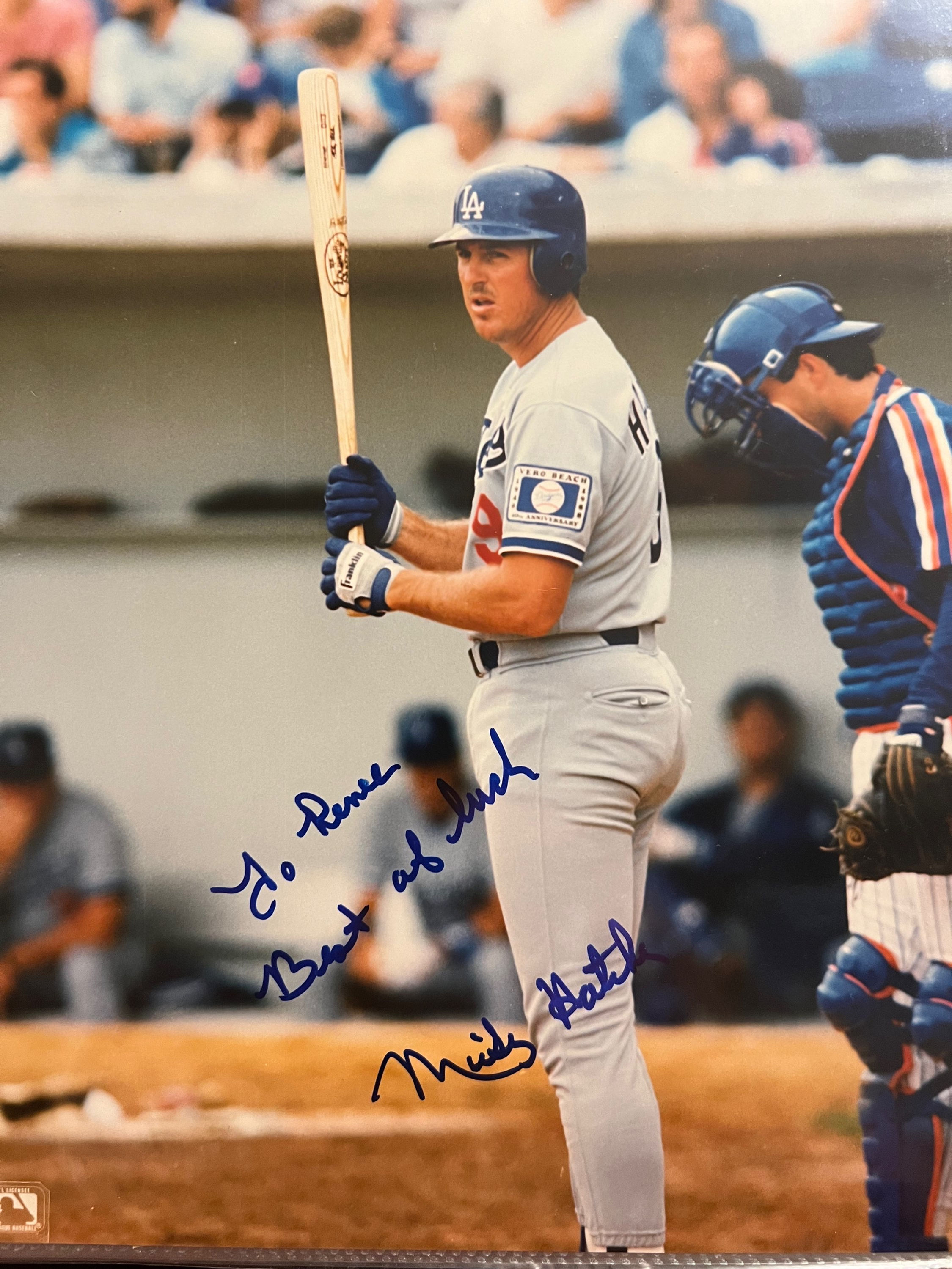 Mickey Hatcher (Baseball) signed 8x10
