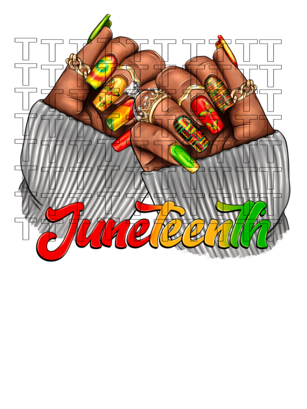 Juneteenth Nails Transfer