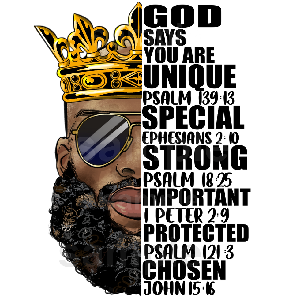 Black King With Crown (Transfer) Truprints