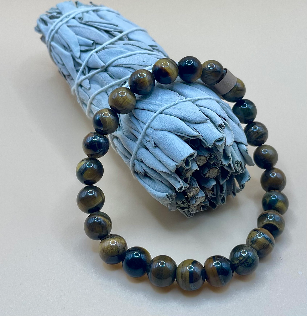 Bracelet en Pierre Naturelle Oeil de Tigre création artisanal