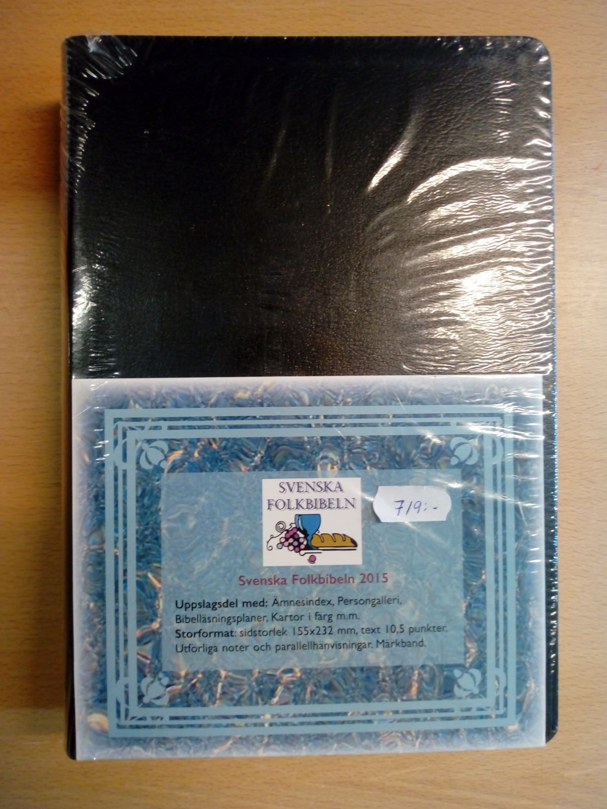 Svenska Folkbibeln 2015, storformat, konstskinn, svart