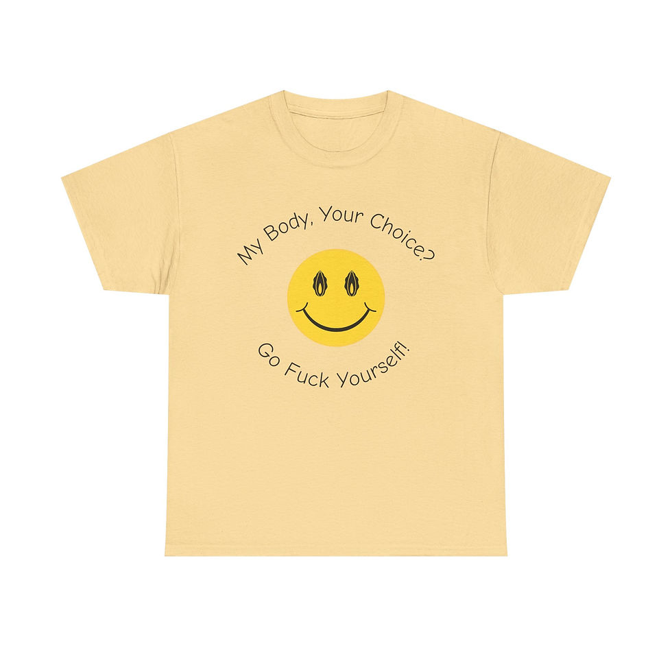 Thumbnail: My Body Your Choice Smiley Tee | Feminist Provocative Graphic Shirt