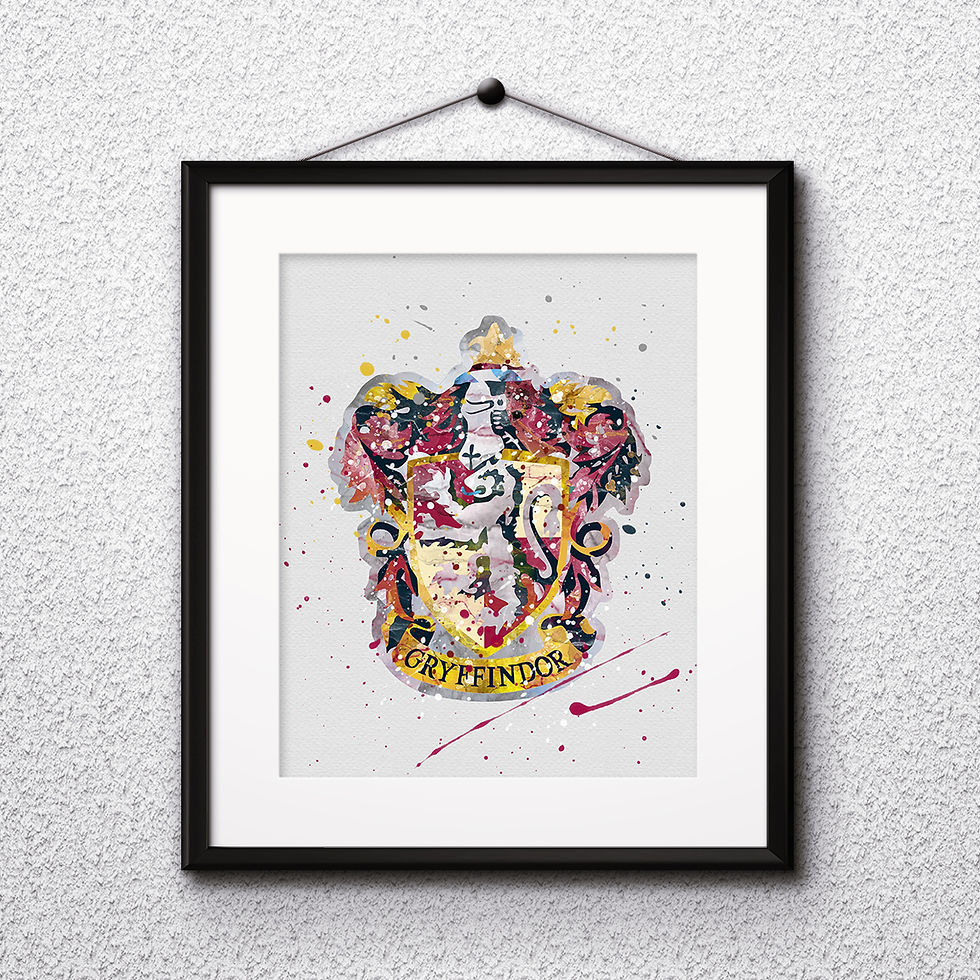 Thumbnail: Hogwarts houses Gryffindor Art Prints Digital Poster Home Decor wall art print buy art