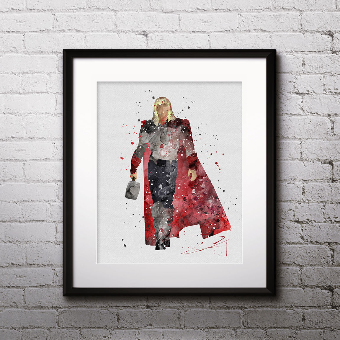 Superhero Thor Print Nursery, buy Poster, buy Watercolor Painting, buy Print, buy  Art, buy Wall Art, Watercolor Nursery Art,