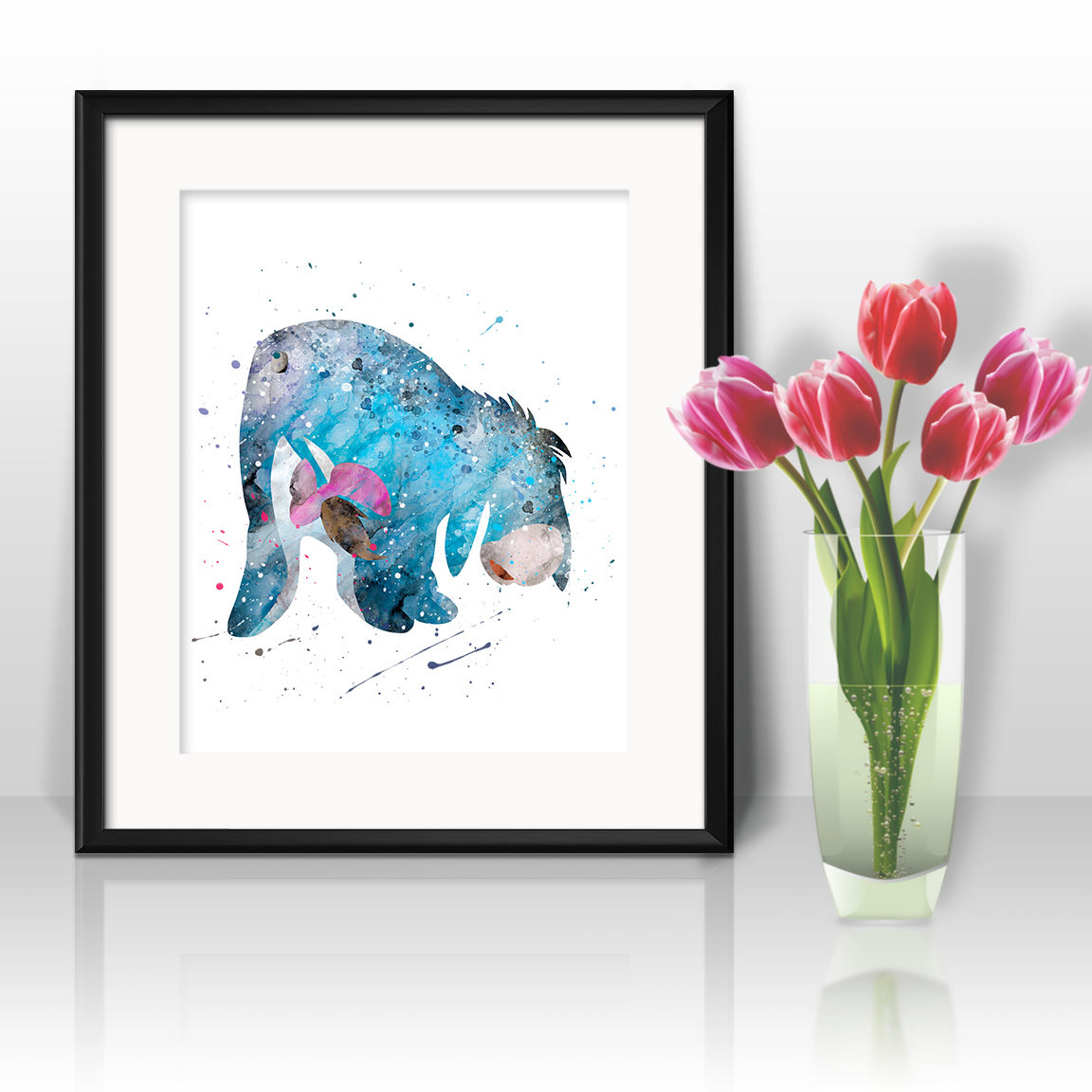 Eeyore DISNEY, Winnie the Pooh Painting Nursery Art Print, instant download, Watercolor Print, poster