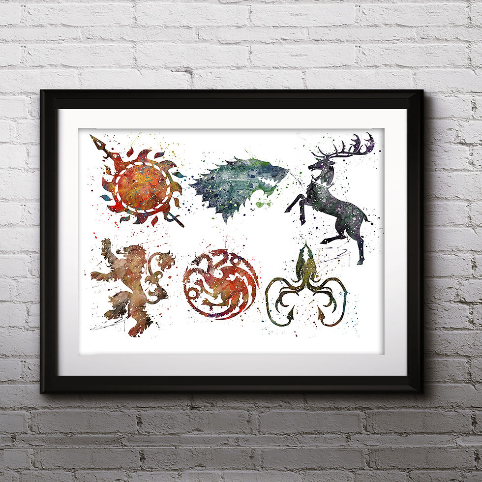 Miniatura: Game of Thrones Print - watercolor, Art Print, instant download, Watercolor Print, poster