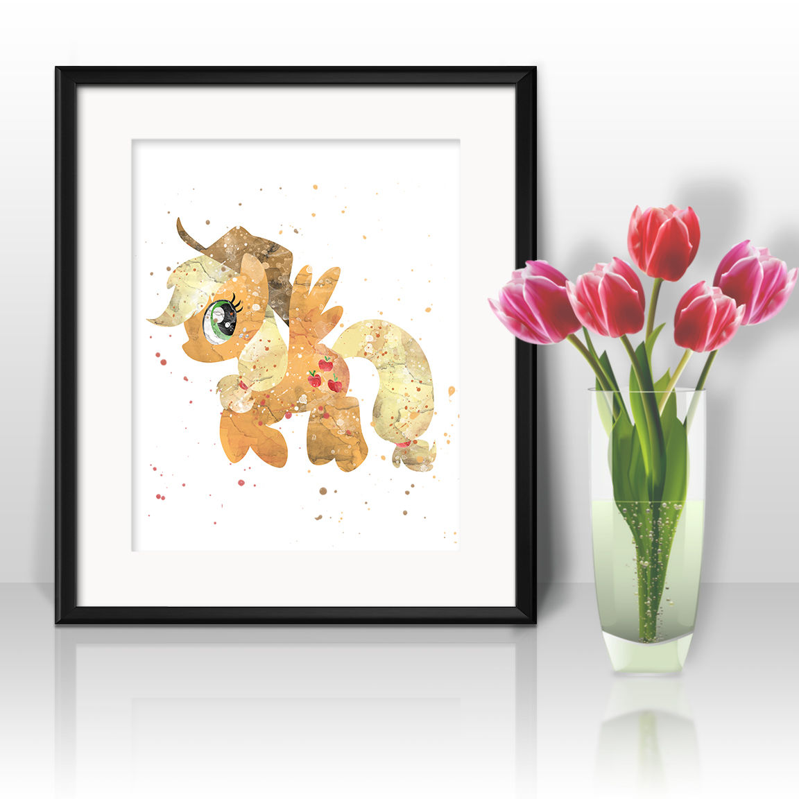 Apple Jack My Little Pony art print, My Little Pony Art, My Little Pony Poster, My Little Pony Painting, My Little Pony Print