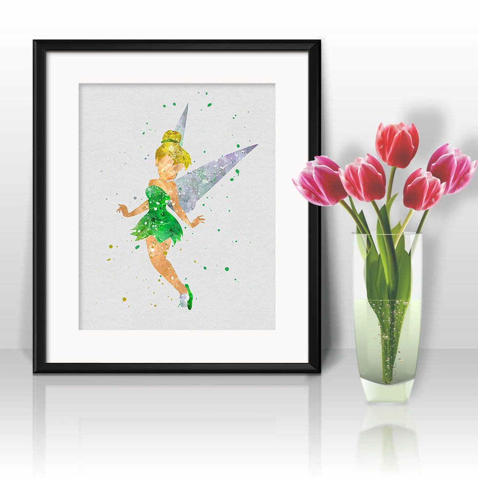 Thumbnail: Disney Tinker Bell art Prints, Tinker Bell Posters, Tinker Bell watercolor