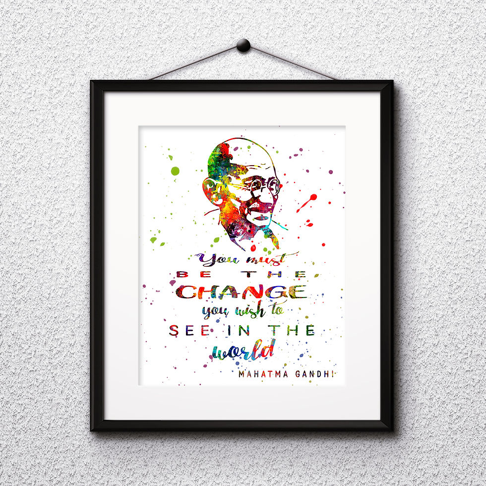 Miniaturbild: Mahatma Gandhi Quote Art Print, buy art, buy digital image, buy painting, buy wall art, buy poster, buy watercolor painting