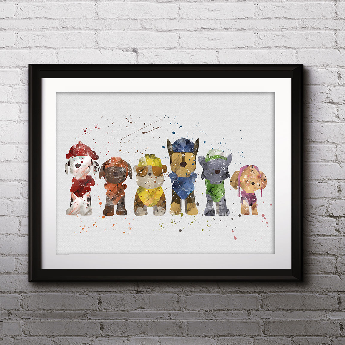 Paw Patrol art, Paw Patrol Poster, Paw Patrol watercolor, Paw Patrol Painting, Paw Patrol Wall Art