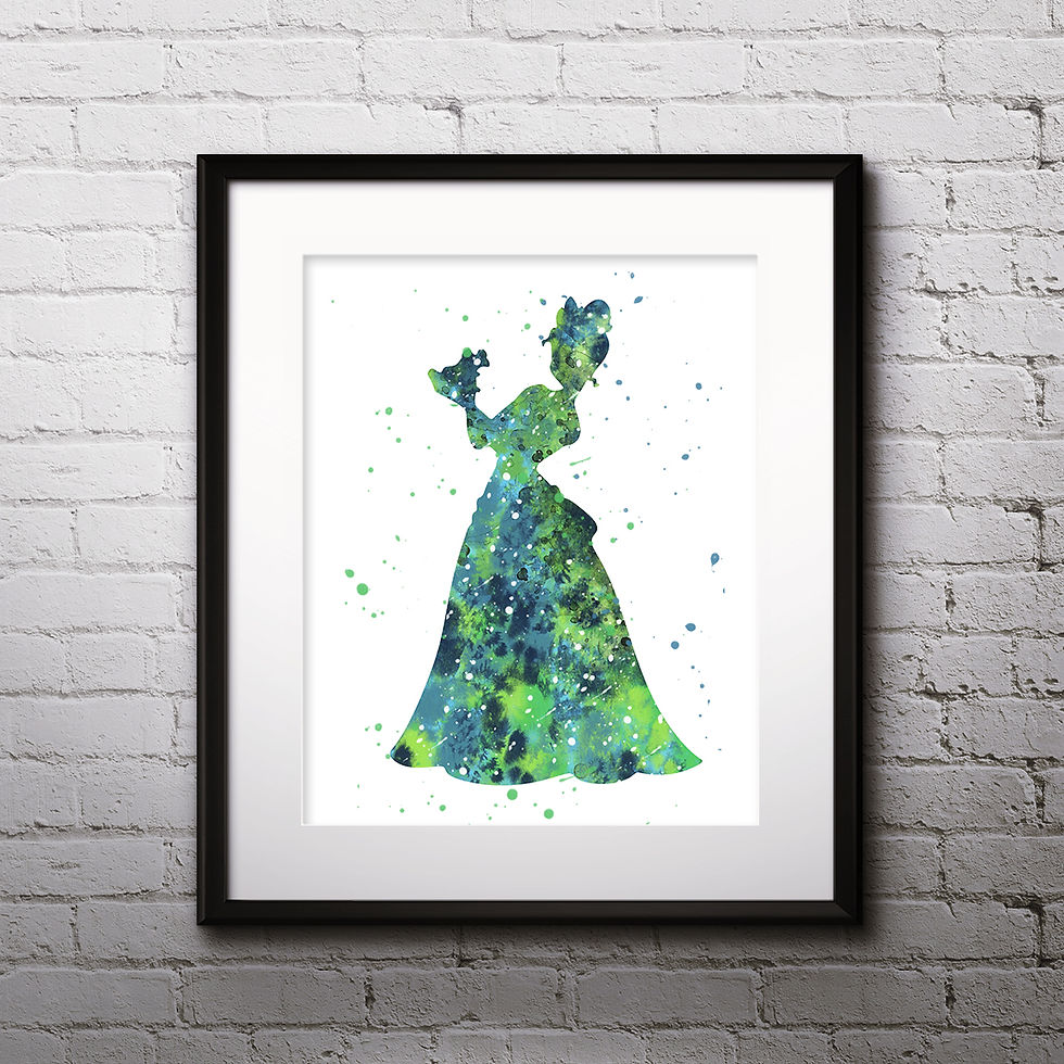 Miniatyrbild: Princess Tiana Disney art Prints, Tiana Posters, Tiana watercolor, Tiana wall art, Tiana home decor, Tiana Art