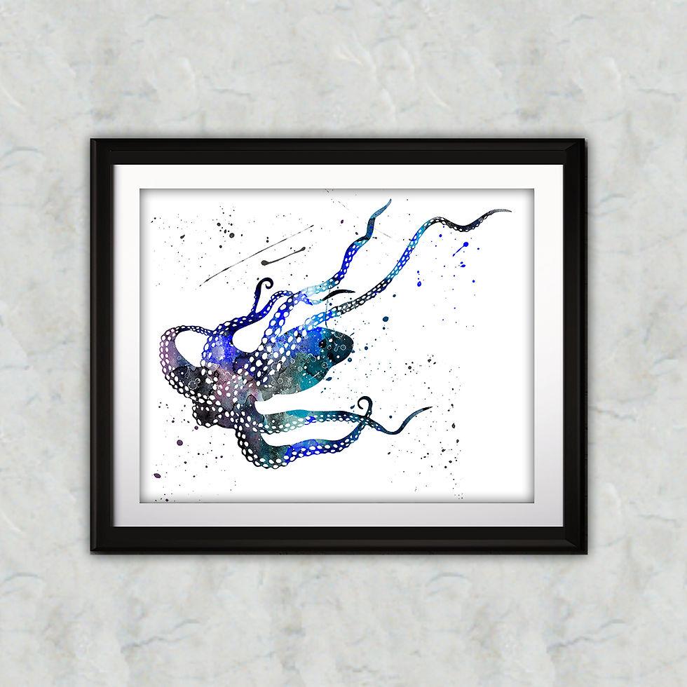 Thumbnail: Sea Octorus Art, Octorus Wall Art, Octorus Print, Octorus Poster, Octorus Home Decor, Octorus Painting, Octorus Image