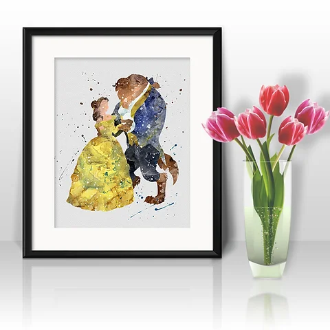 Belle And Beast Disney Art Belle Poster Belle Painting Belle