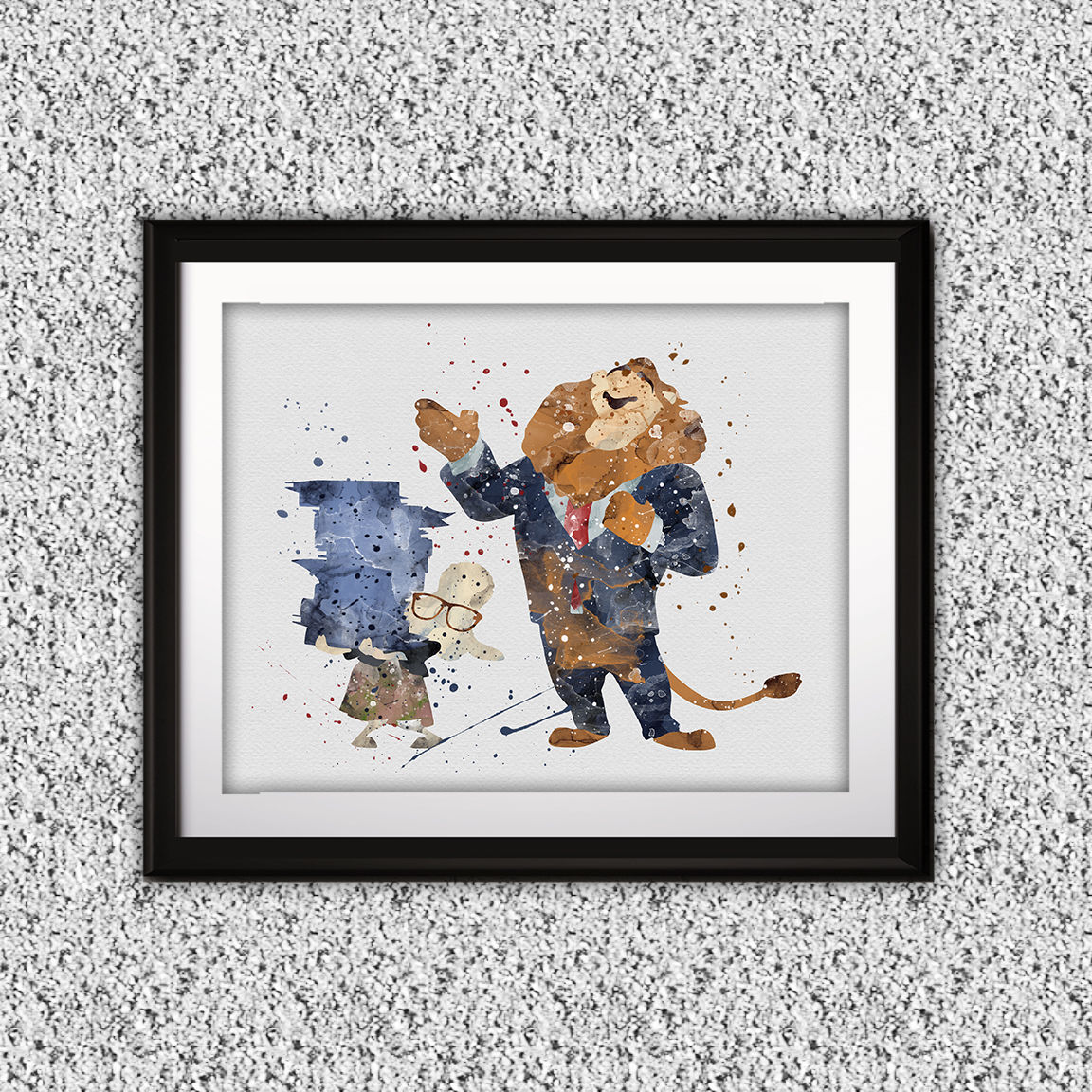 Zootopia Disney art, Disney Poster, Disney Painting, Disney Art Print, Disney home decor, Disney Decor, Disney wall art