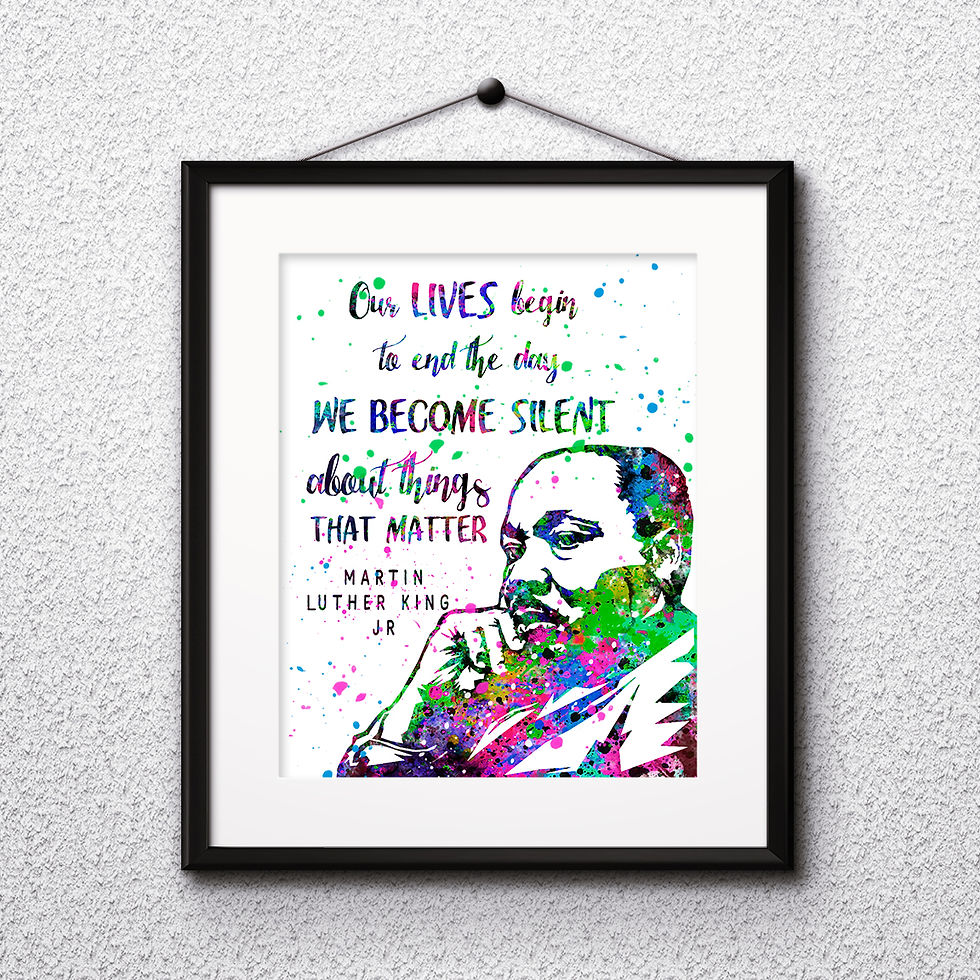 Martin Luther King Quote Art Print, buy art, buy digital image, buy painting, buy wall art, buy poster, buy watercolor paint