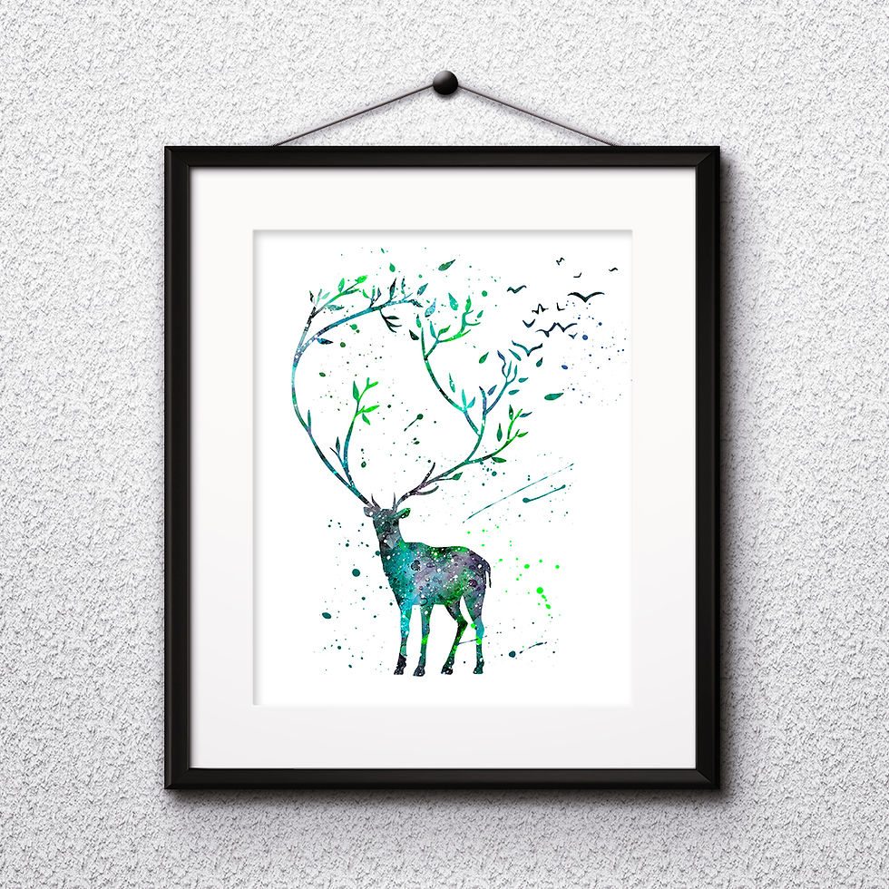縮圖：Deer posters, Deer prints, Deer art decor, Deer wall decor, Deer instant download , Deer Printable