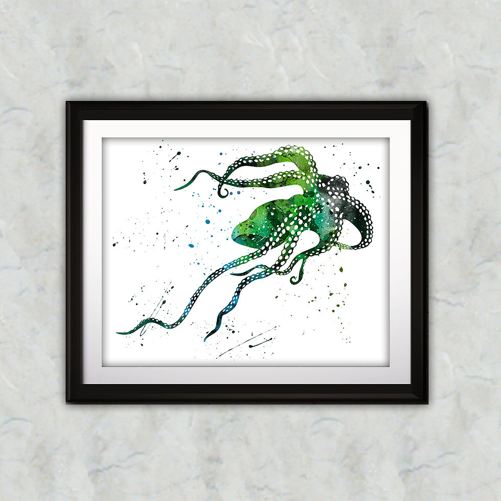 サムネイル： Sea Octorus Art, Octorus Wall Art, Octorus Print, Octorus Poster, Octorus Home Decor, Octorus Painting, Octorus Image