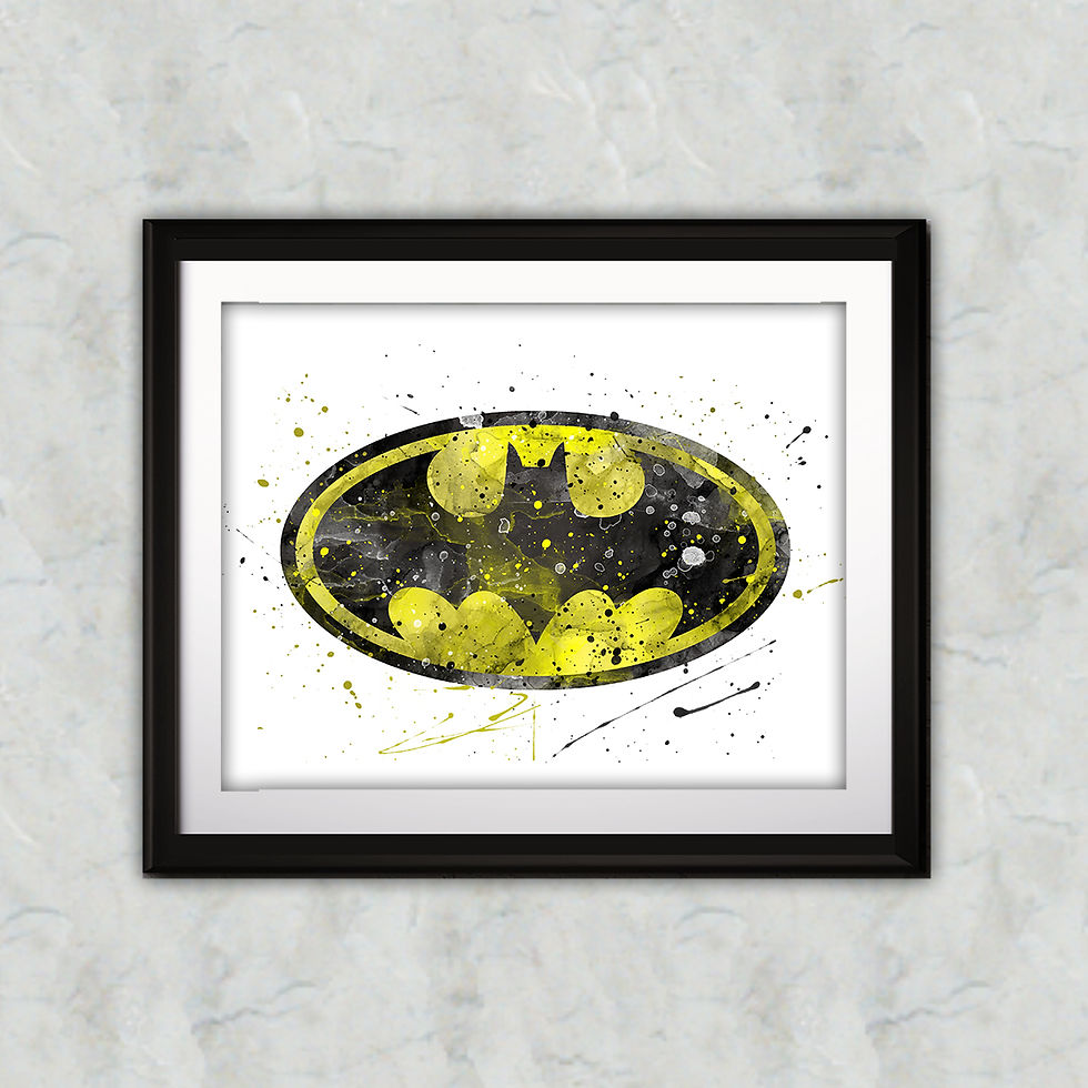 Miniatyrbild: Batman Symbol Superhero art, Batman Symbol Superhero Poster, Superhero Painting, Superheroes art