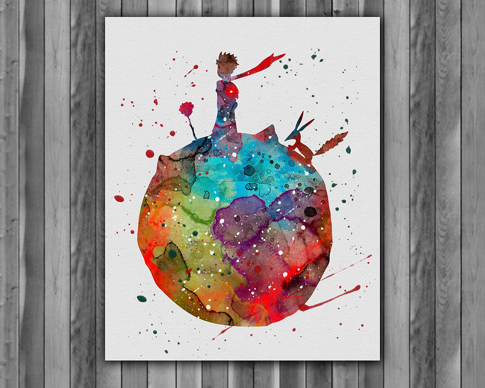 Miniature : Little Prince Art, Little Prince Poster, Little Prince Painting, Little Prince Art Print, Little Prince wall Art