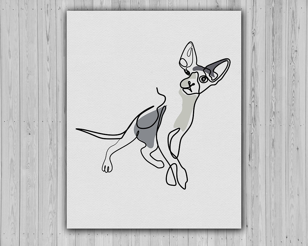 Miniatura: Abstract One line art, Modern Wall Art, Minimalist art Print, Minimal Poster, Printable wall art