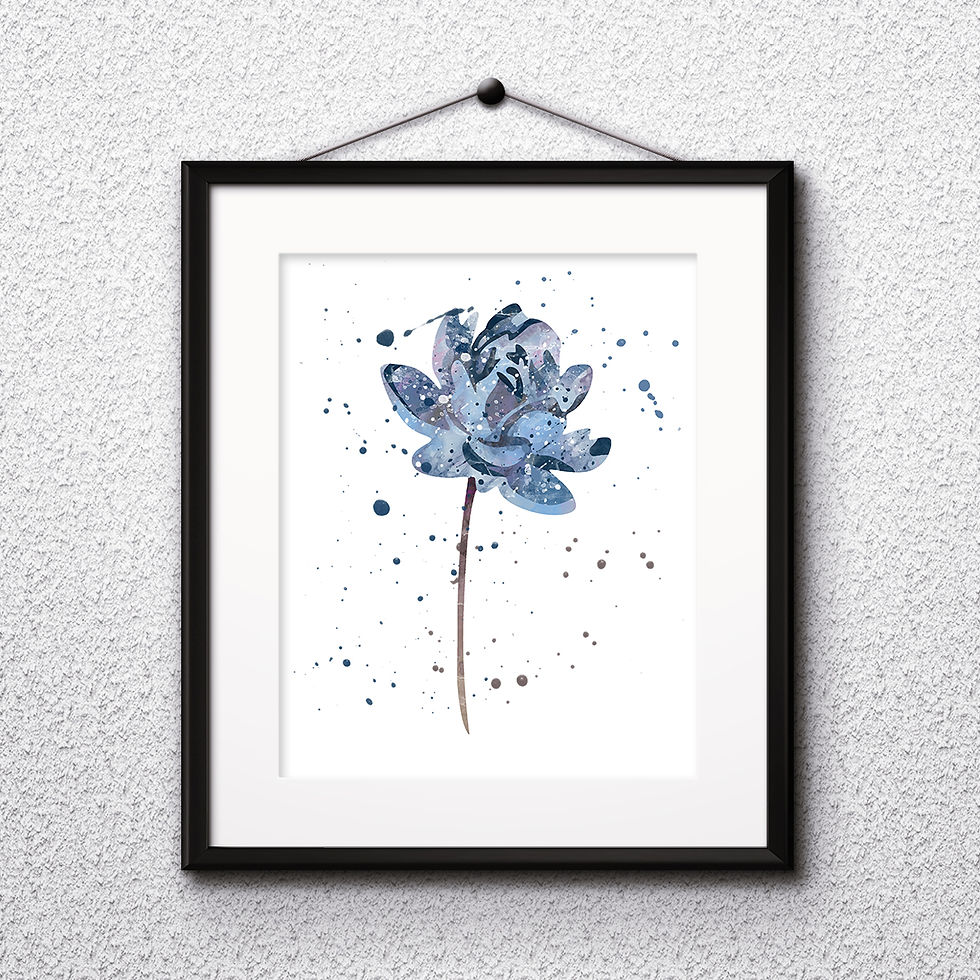 الصورة المصغرة: Blue flowers art, Blue flowers art Prints, Blue flowers Posters, Blue flowers watercolor, Blue flowers wall art
