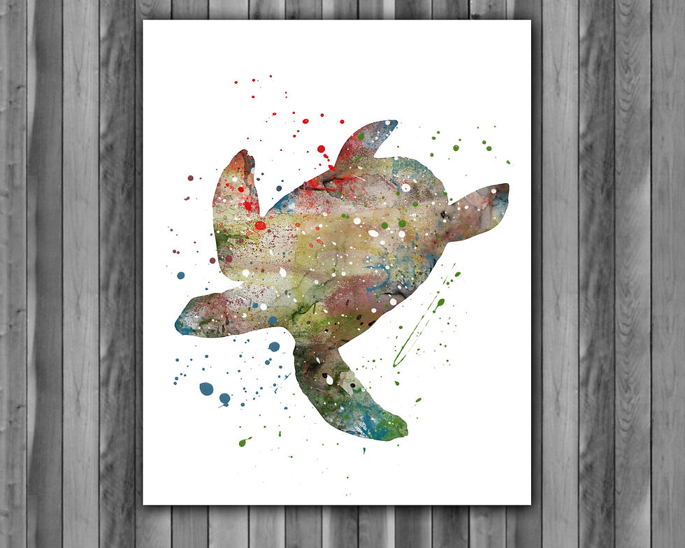 Миниатюра: Sea Turtle Art, Sea Turtle Wall Art, Sea Turtle Print, Sea Turtle Poster, Sea Turtle Home Decor, Sea Turtle Painting, Sea Art