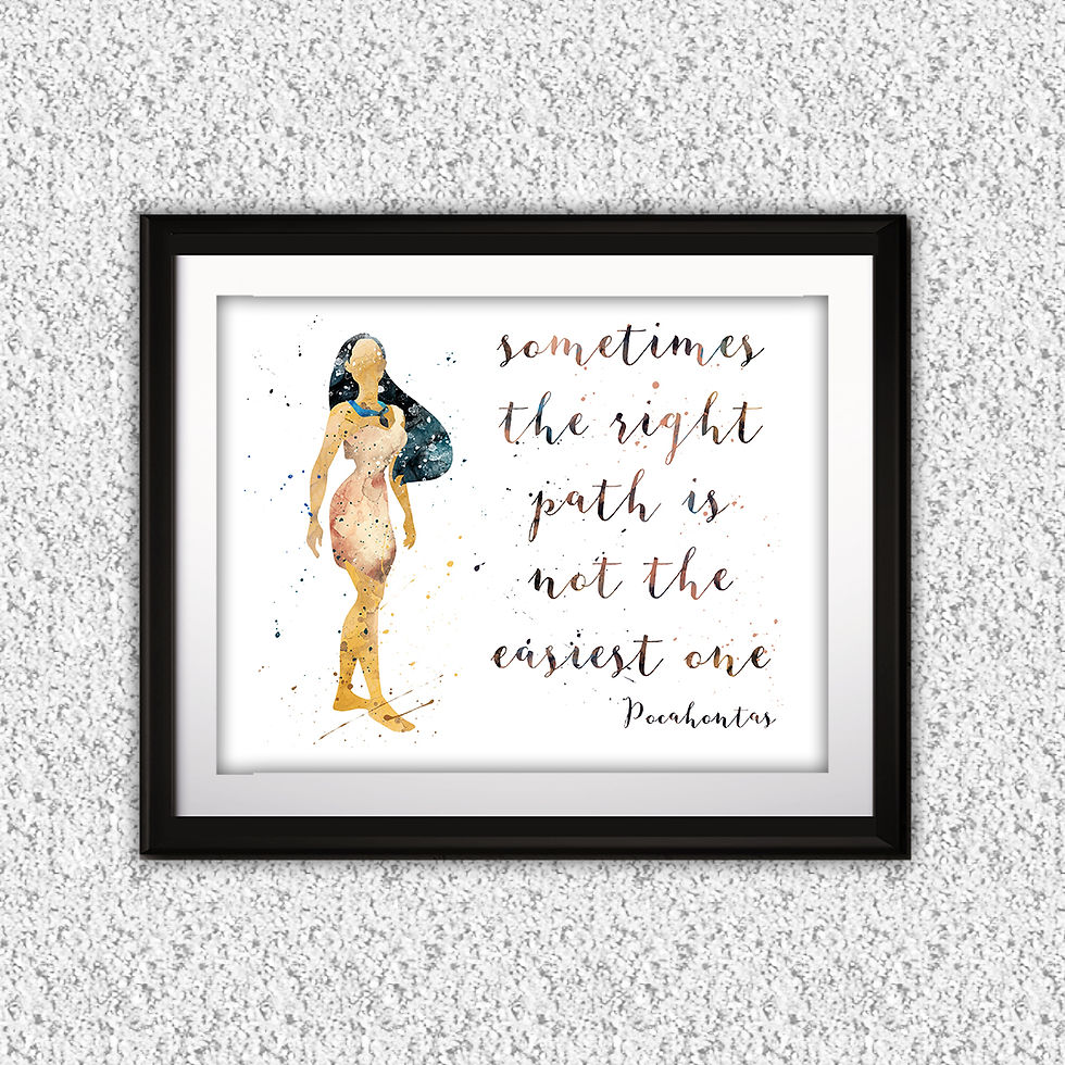 الصورة المصغرة: Quote from Pocahontas poster - watercolor, Art Print, instant download, Watercolor Print, painting
