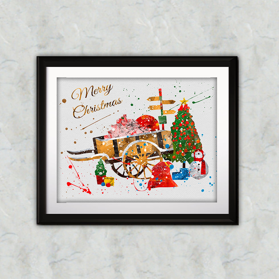 Миниатюра: Christmas Art Printable, buy Art Print, buy digital image, buy watercolor, buy painting, buy wall art, buy poster