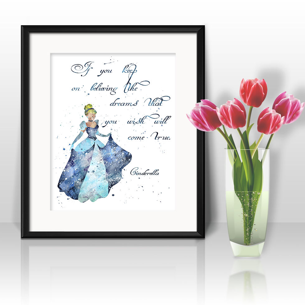 Disney princesses quotes art prints, Disney princesses wall art, Disney princesses watercolor painting, buy Disney princesses