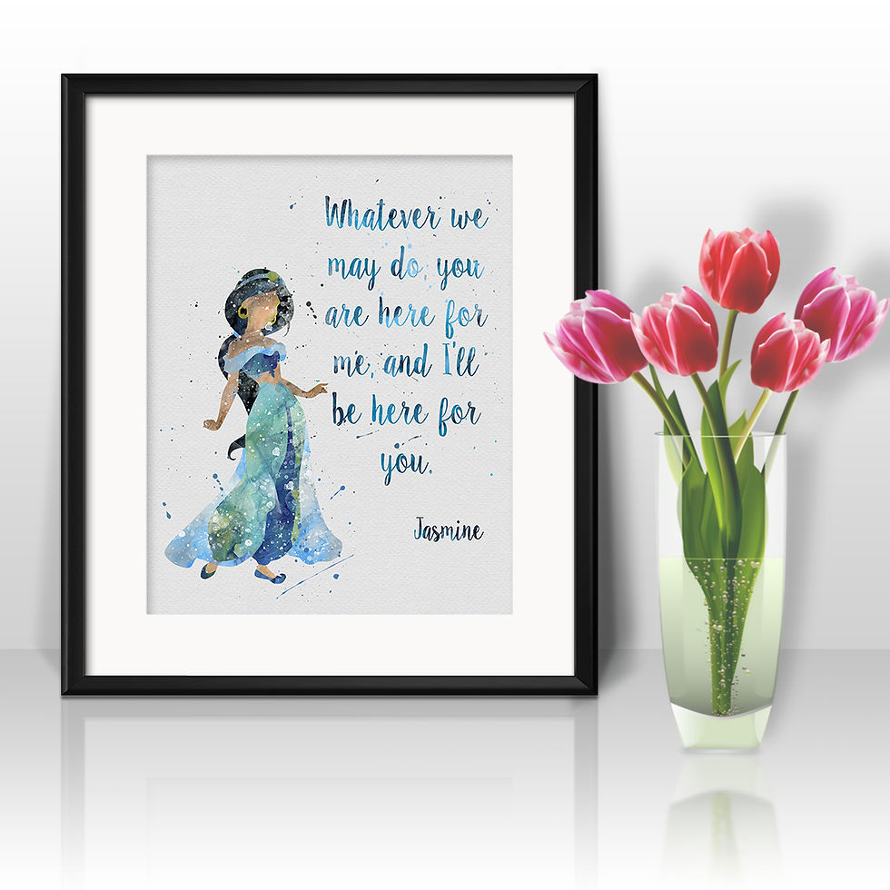 الصورة المصغرة: Disney princesses quotes art prints, Disney princesses wall art, Disney princesses watercolor painting, buy Disney princesses