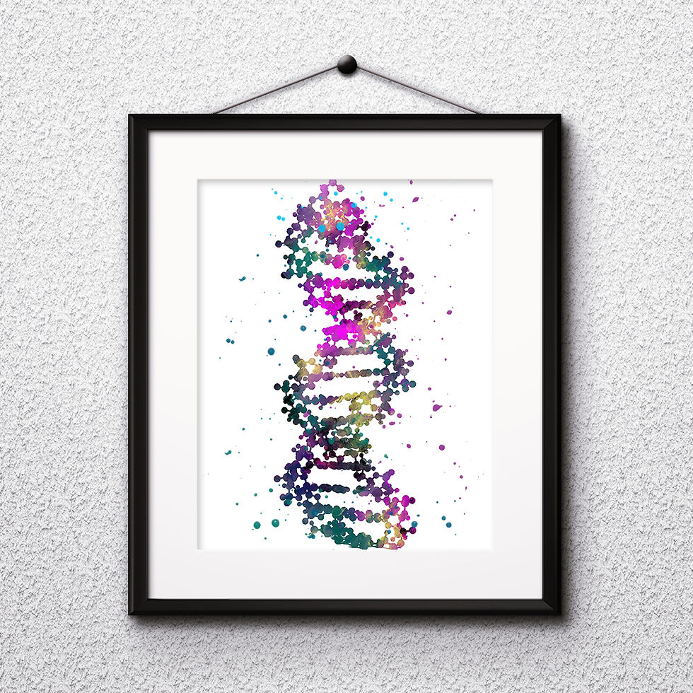 Human DNA Art Prints, Poster, watercolor, Painting, Art, Wall Art, Home Decor, Printables