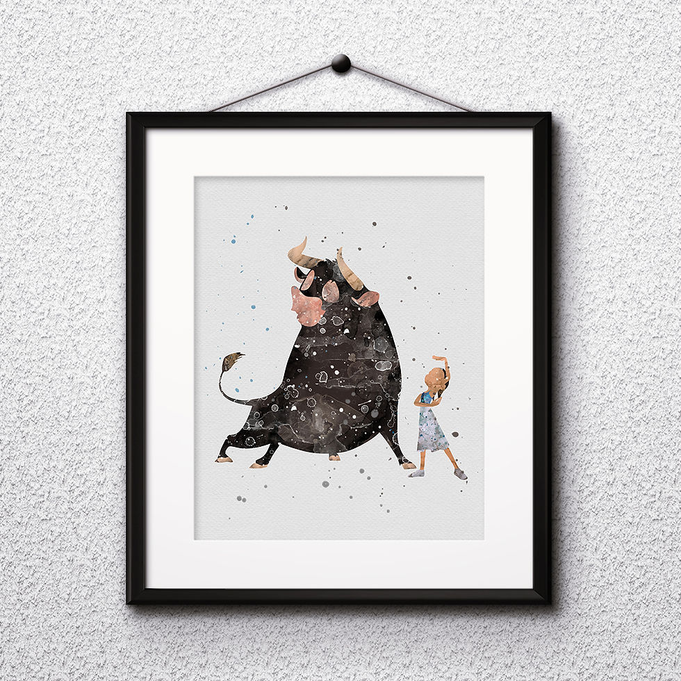 Thumbnail: Ferdinand Disney Art Prints Instant Download Printable Watercolor Art Nursery Prints Painting Poster Home Decor Wall Art