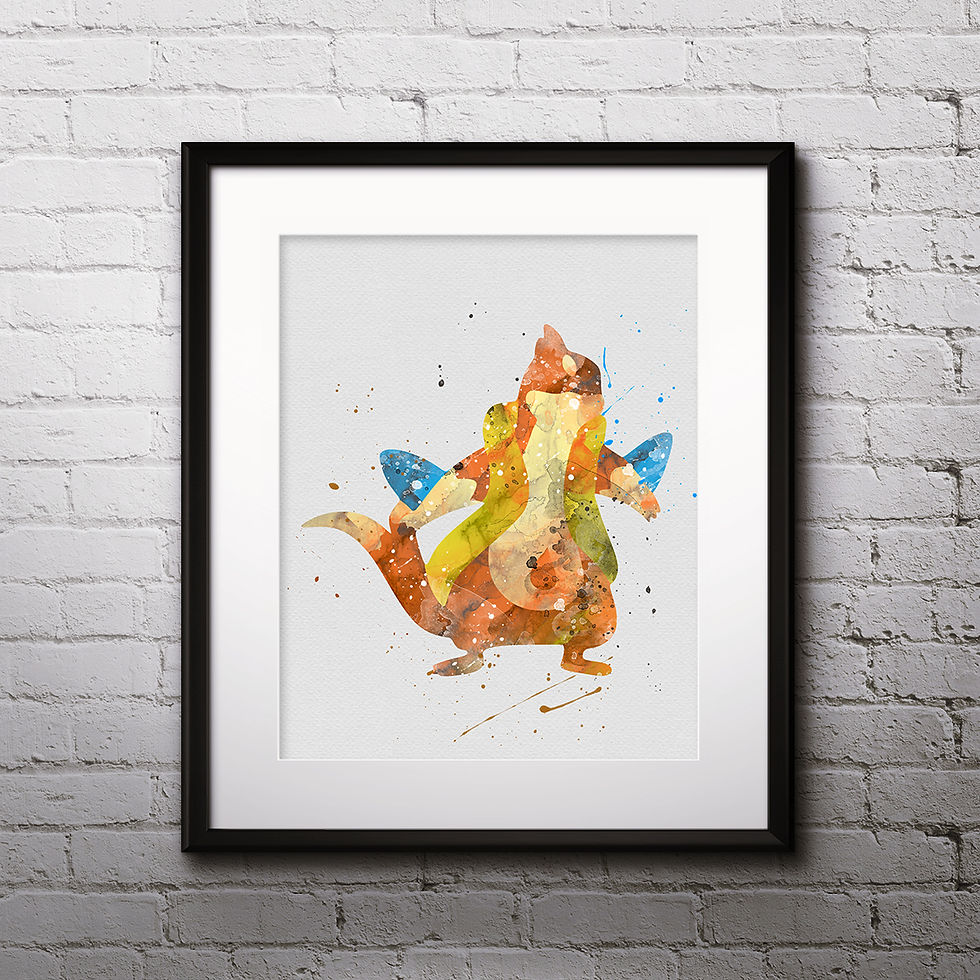 Miniatura: Floatzel pokemon poster- Art Print, instant download, Watercolor Print, Anime watercolor