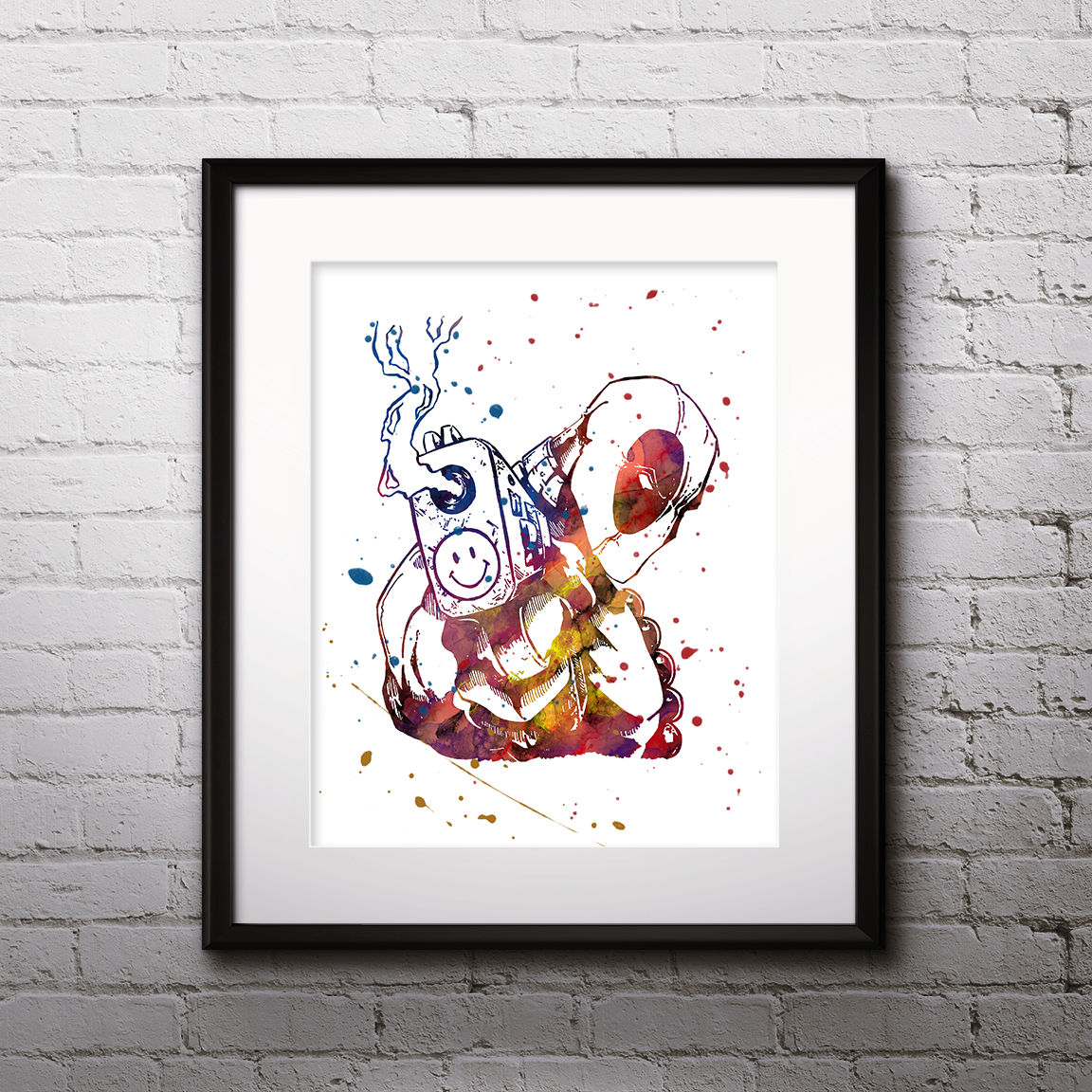 Deadpool Art Prints, Poster, watercolor, Painting, Art, Wall Art, Home Decor, Printables