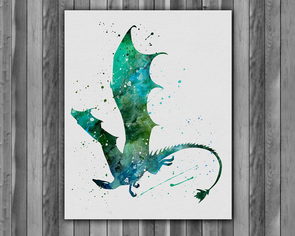 Thumbnail: Dragon Art, Dragon Poster, Dragon Painting, Dragon Art Print, Dragon wall Art