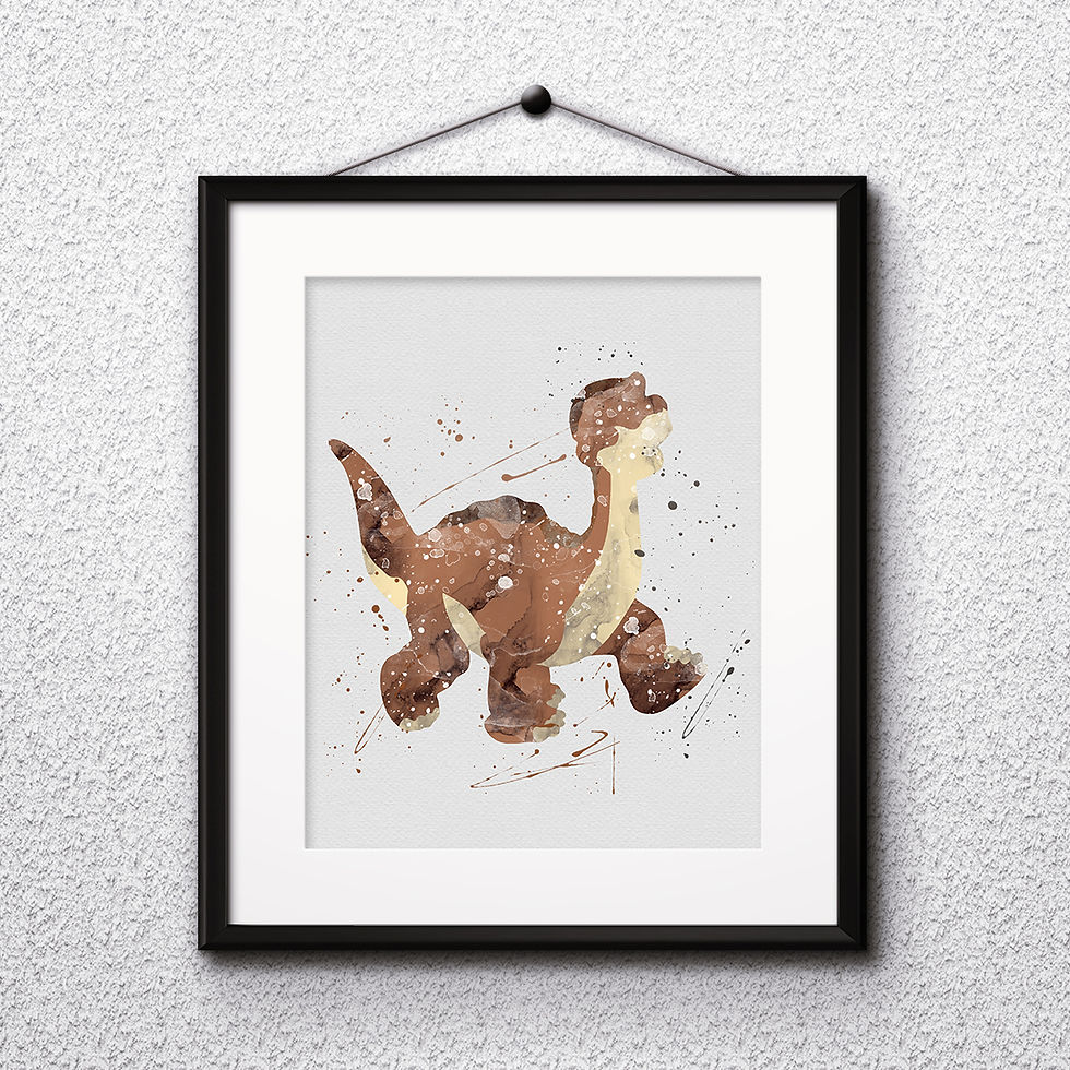 Littlefoot Disney art, Disney Poster, Disney Painting, Disney Art Print, Disney home decor, Disney Decor, Disney wall art