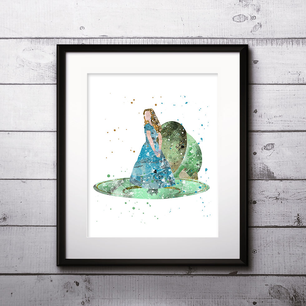 الصورة المصغرة: Alice in Wonderland art Prints, Alice Posters, Alice watercolor, Alice wall art, Alice home decor, Alice Art