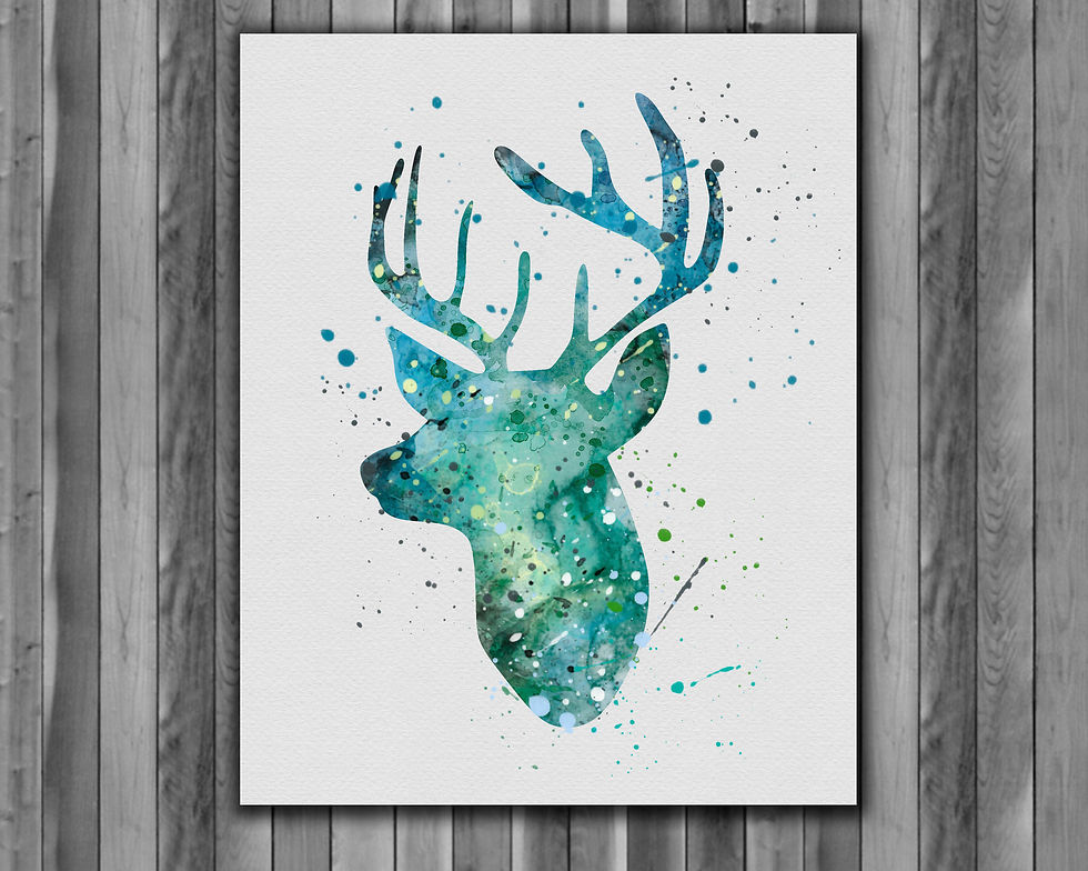 Thumbnail: Animals Deer Art, Animals Deer Wall Art, Animals Deer Print, Deer Poster, Deer Home Decor, Deer Painting, Deer Image