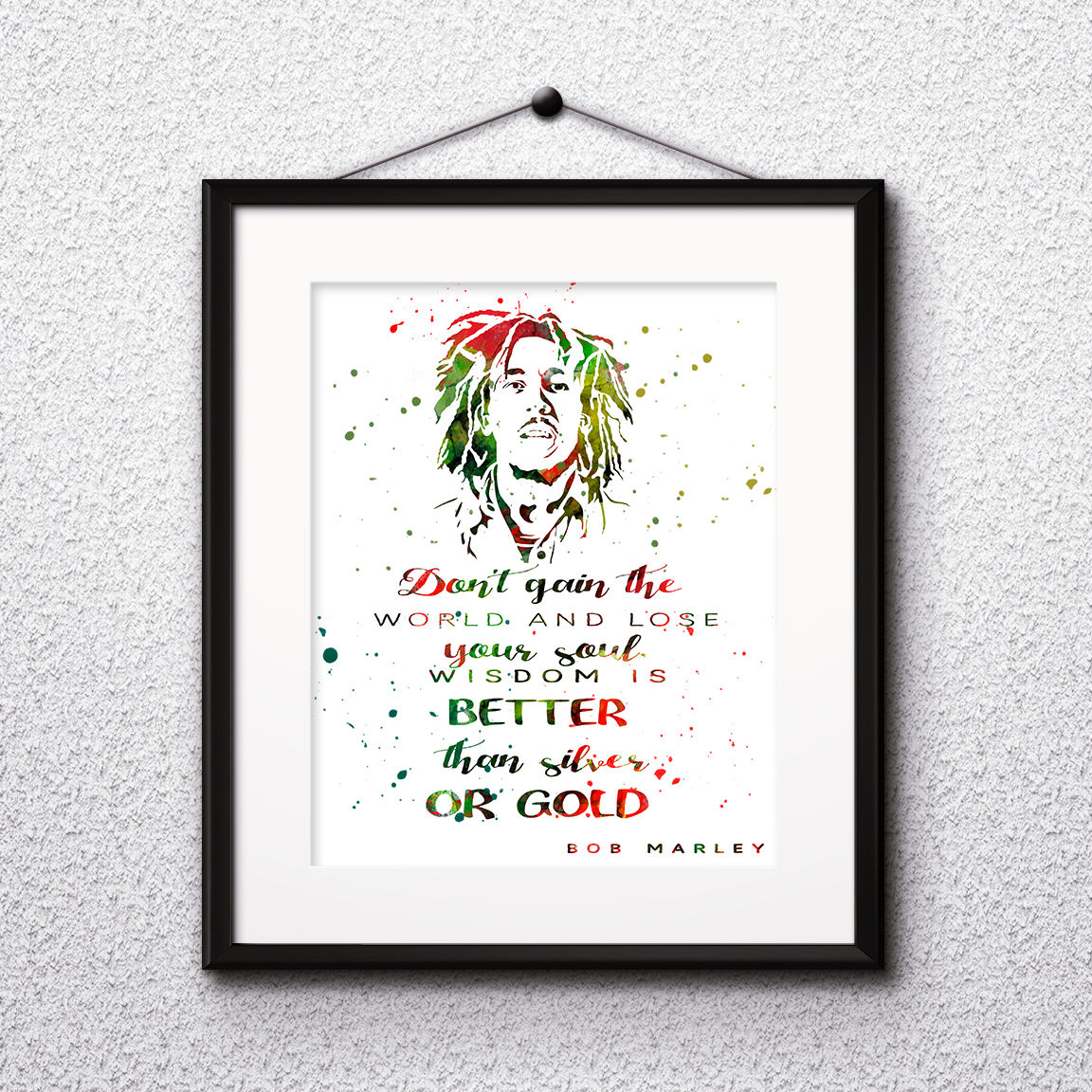 Bob Marley Quote Art Print, buy art, buy digital image, buy painting, buy wall art, buy poster, buy watercolor painting