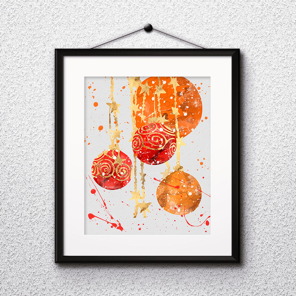 Miniatura: Christmas Art Printable, Holidays Art, buy Art Print, buy digital image, buy art, buy watercolor, buy painting, buy wall art,