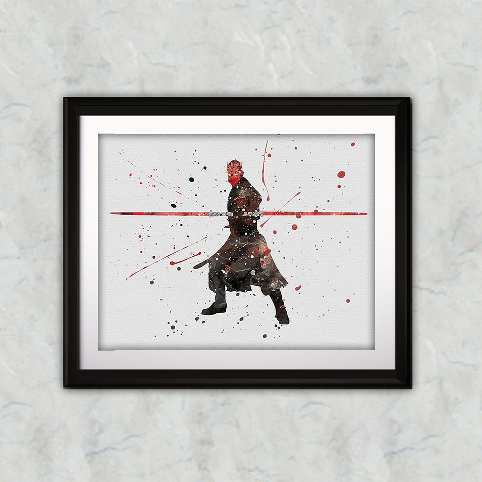 Star Wars Darth Maul Art, Star Wars Poster, Star Wars Painting, Star Wars Wall Art, Star Wars art print