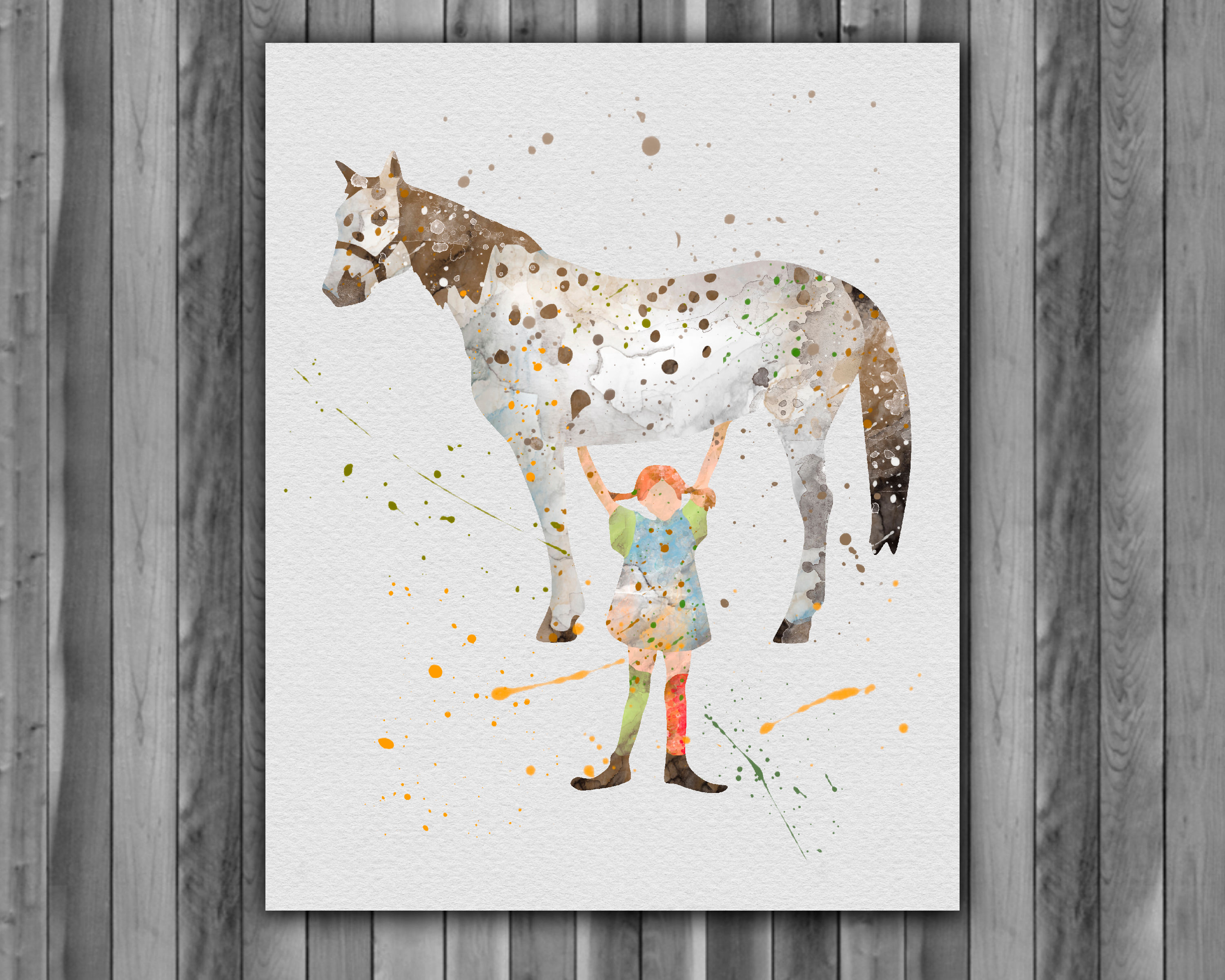 Peppy Long Stocking art, Peppy Long Stocking Art Print, Peppy Long Stocking poster, children room decor, nursery art