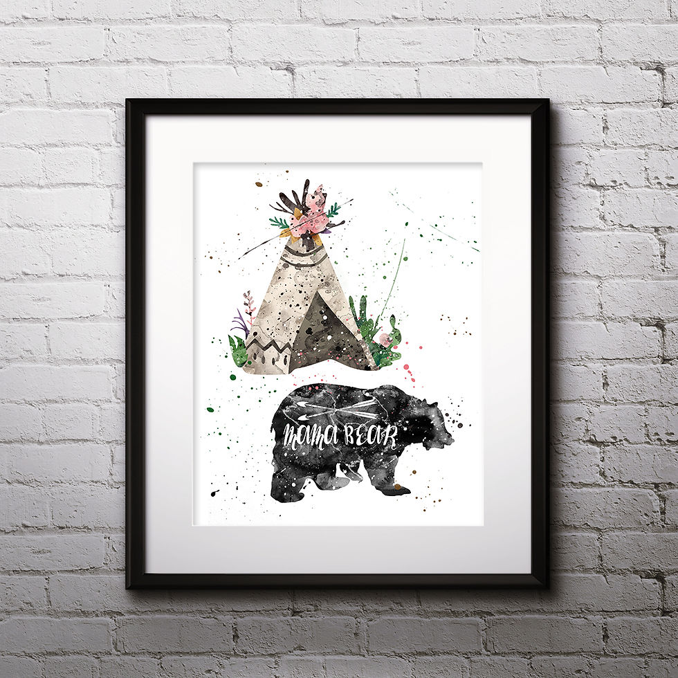 Miniatura: Animals Bohho Art, Bohho Wall Art, Bohho Print, Bohho Poster, Bohho Home Decor, Bohho Painting, Bohho Image