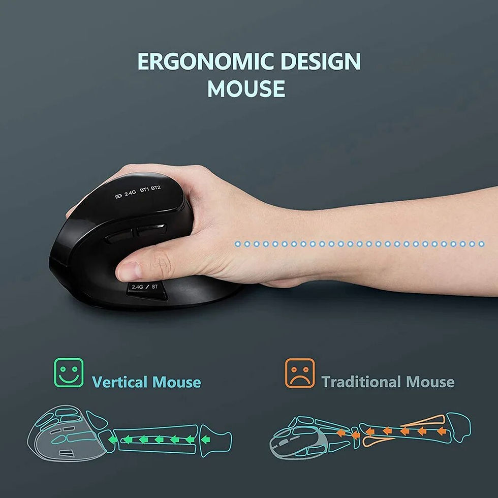 Miniatura: JOMAA 2.4G Wireless Mouse Rechargeable Bluetooth Mouse Ergonomic Vertical Mouse 