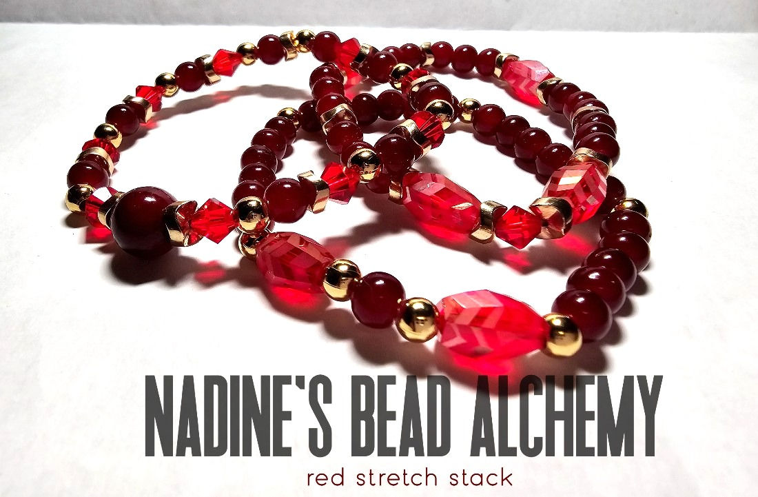 Red Stack Stretch Bracelets