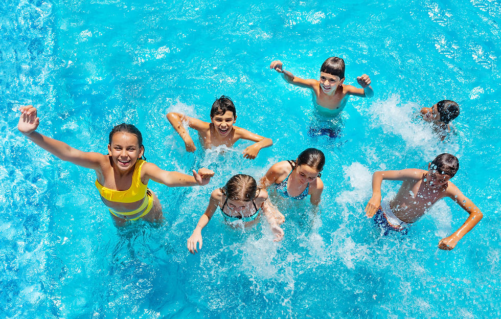 kids in swimming pool